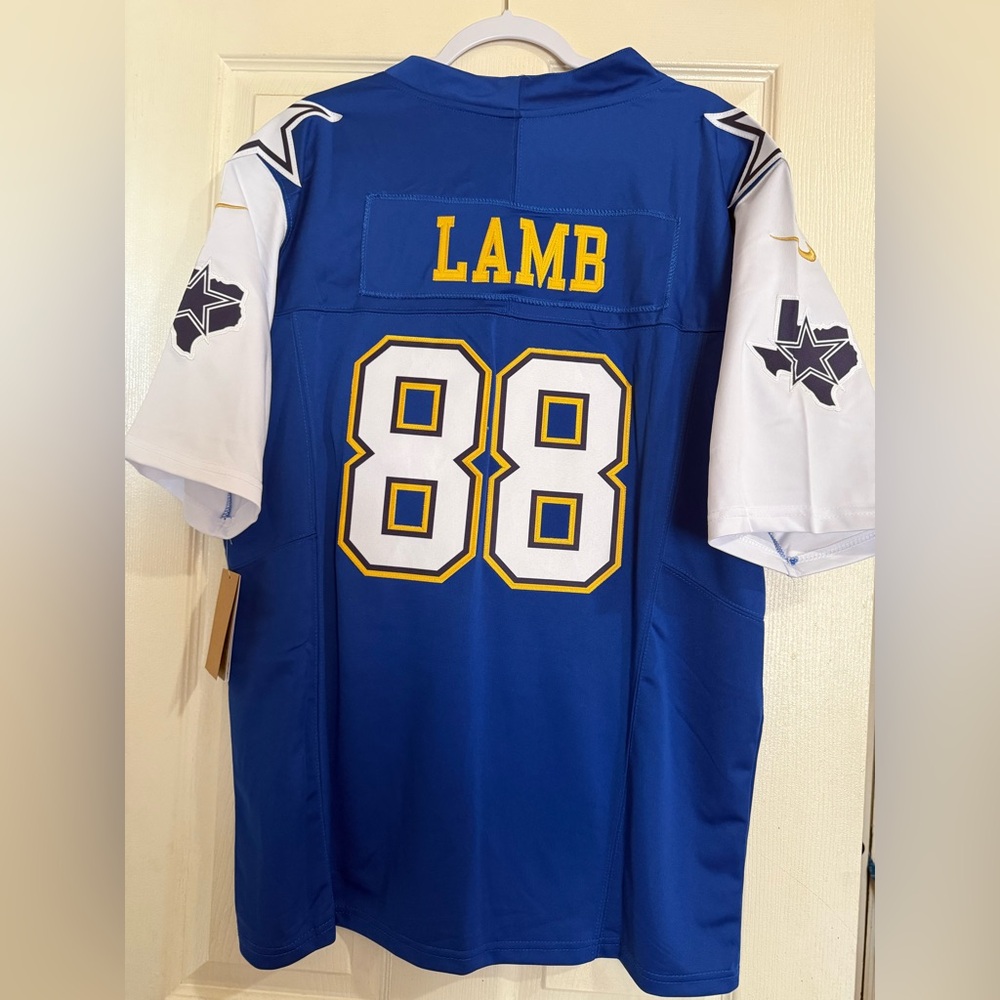Blue and White Cowboys Jersey - Picture 2 of 2